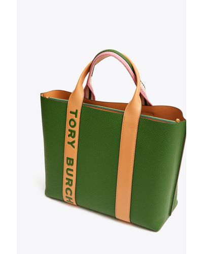 Tory Burch Leather Perry Multi-stripe Triple-compartment Tote in 