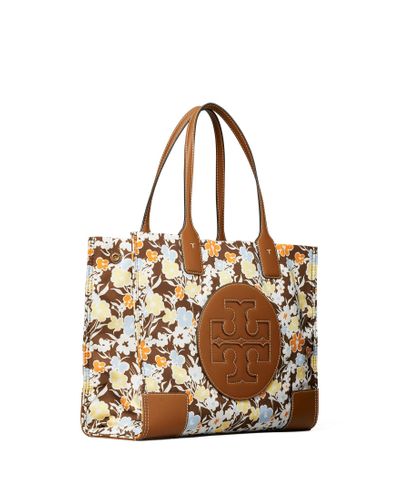 tory burch printed small tote bag