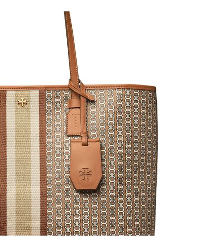 tory burch gemini link tote brown