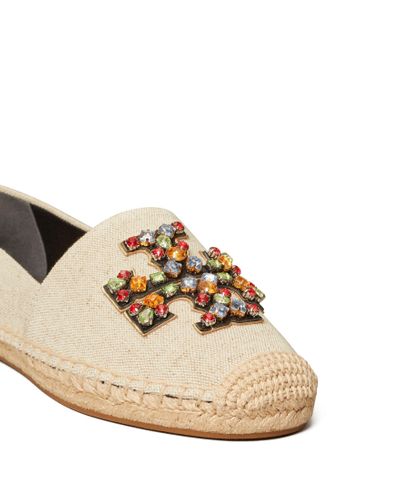 tory burch ines embellished leather espadrilles