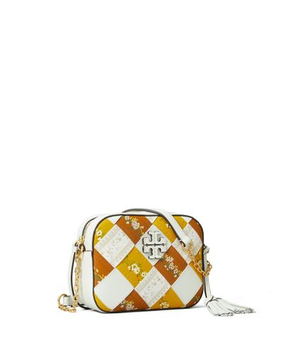 tory burch mcgraw floral camera bolsa