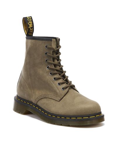 olive green dr marten boots