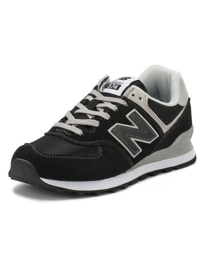 black and white new balance trainers