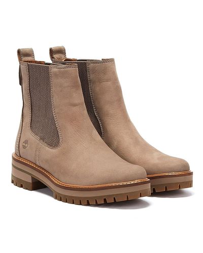 timberland women's courmayeur valley chelsea boots grey