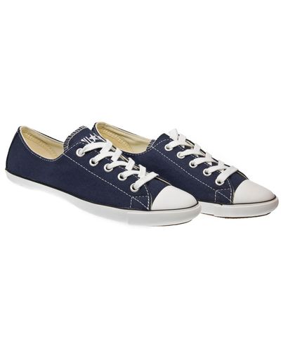Converse As Women Navy Blue And White Canvas Trainers - Lyst