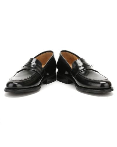 Loake Mens Black Leather 211 Loafers for Men - Lyst