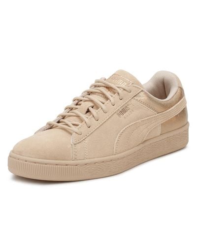 cream and brown trainers