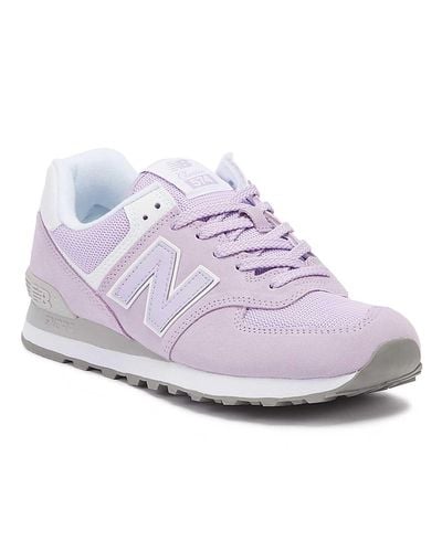New Balance Suede Womens 574 Lilac Classic Trainers in Purple - Lyst New Balance Suede Womens 574 Lilac Classic Trainers in Purple - Lyst