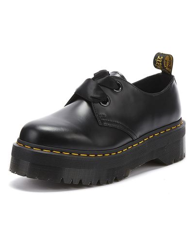 Dr. Martens Satin Dr. Martens Holly Buttero Womens Black Shoes | Lyst UK