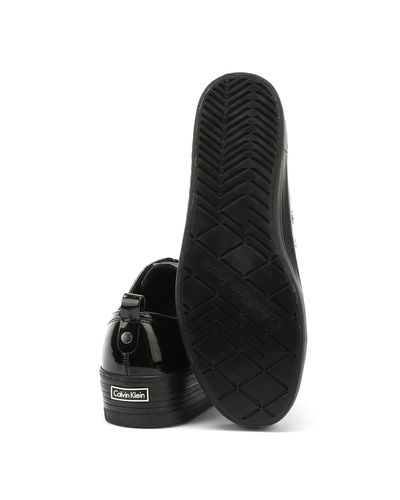 calvin klein black platform trainers