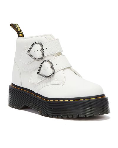 Dr. Martens Dr. Martens Devon Heart Boots in White - Lyst