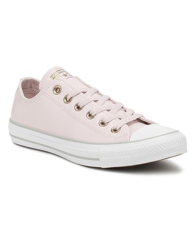 Converse Leather Chuck Taylor All Star Womens Barely Rose Ox Trainers in  Pink - Lyst