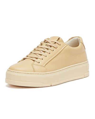 Vagabond Leather Judy Trainers in Beige (Pink) - Lyst