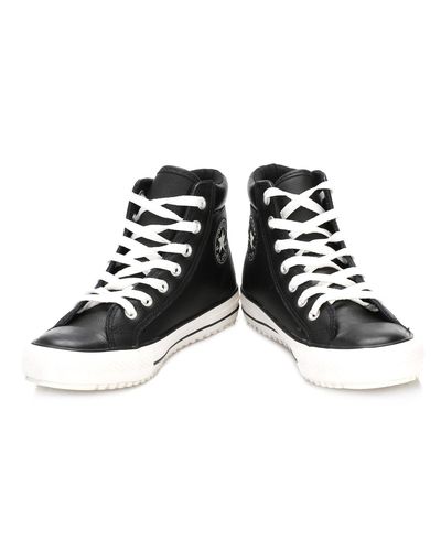 Converse Leather Womens All Star Black Chuck Taylor Thinsulate 2.0 Trainers  - Lyst