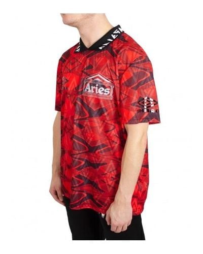 Aries X Umbro Ss Football Jersey in Red for Men | Lyst