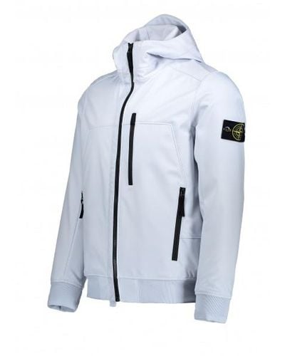 Stone Island Soft Shell R Jacket in Ice Blue (Blue) for Men | Lyst