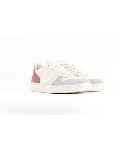Veja Suede Pastel Multi Nude V 10 Ladies Sneaker | Lyst