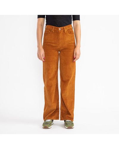 Pantalones de cordón acanalado de pierna ancha de color caramelo Cafe Levi's  de color Marrón | Lyst