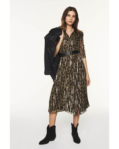 robe longue leopard bash