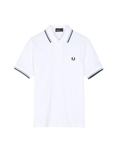 Fred Perry White Ice Navy Fred Perry Twin Tipped M 12 Polo Shirt for Men -  Lyst