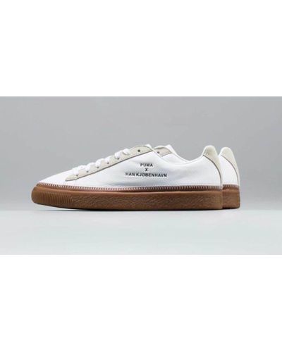 PUMA Wool White Gum Han Copenhagen Clyde Stitched Sneakers for Men - Lyst