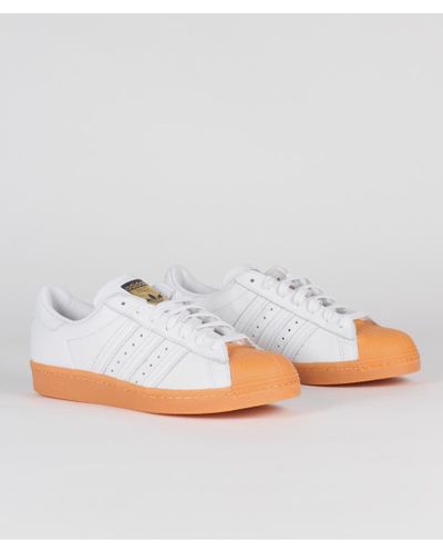 interview ballade konsensus adidas White Gum Leather Originals Superstar 80s Dlx Shoes for Men - Lyst