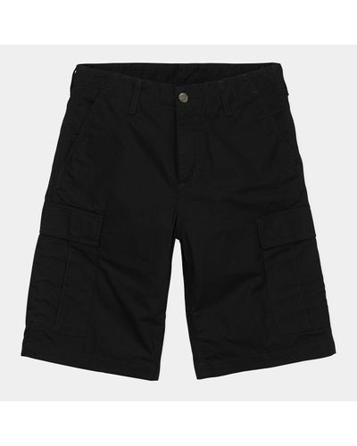 carhartt wip aviation cargo trouser in black rinsed
