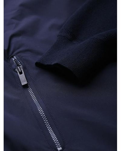 Z Zegna Synthetic Knit Hooded Sweatshirt Navy in Blue for Men - Lyst