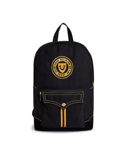 true religion backpack black and gold