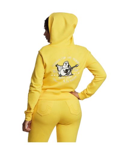 True Religion Yellow Hoodie Cheap Sale 