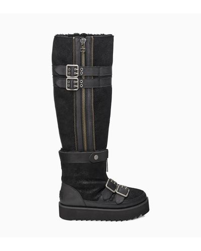 UGG Leather Moto Punk Otk Boot in Black - Lyst