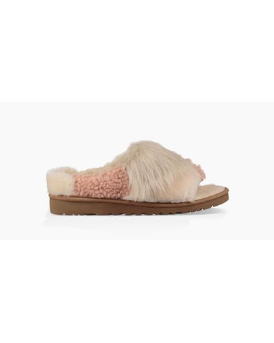ugg patchwork fluff slide