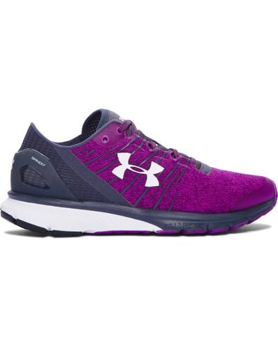 black and purple under armour shoes