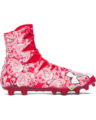 black and red under armour cleats