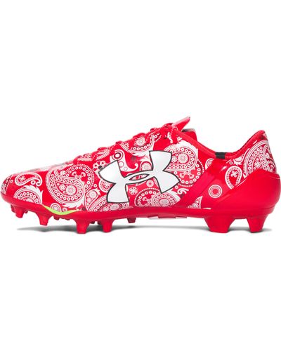 under armour spotlight cleats all red