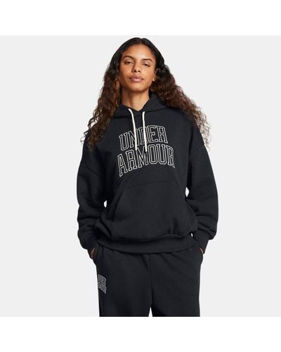 Under Armour Ua Icon Heavyweight Terry Oversized Hoodie - Black