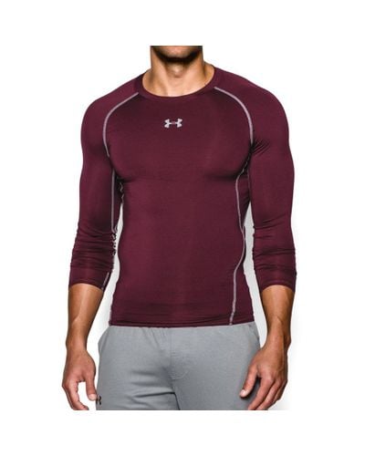 maroon under armour compression shirt