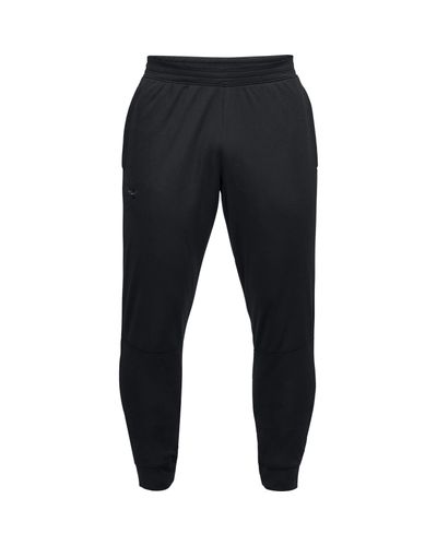 under armour sportstyle pique track pants in black