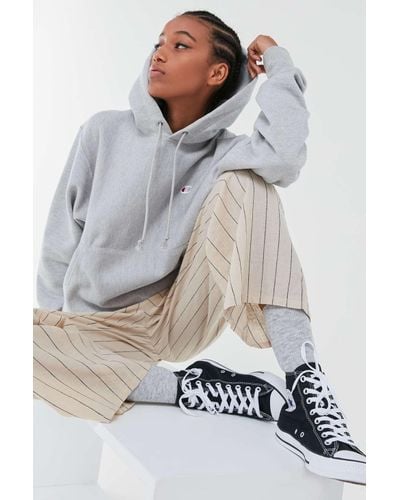 champion boyfriend logo patch hoodie sweatshirt