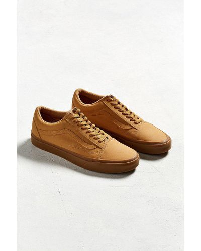 vans old skool brown gum sole