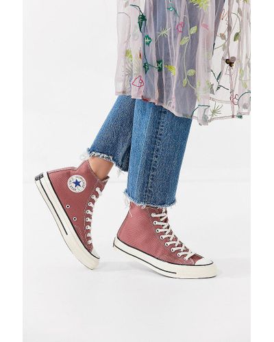 mauve converse high tops