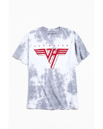 Urban Outfitters Cotton Van Halen Tie-dye Tee in Gray for Men - Lyst
