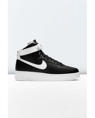 Nike Leather Air Force 1 '07 High Top Sneaker in Black for Men - Lyst