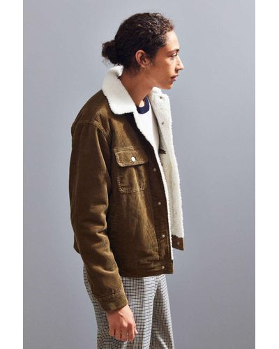 bdg sherpa corduroy trucker jacket Big 