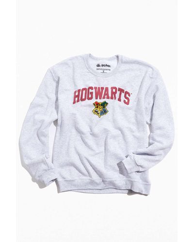 Urban Outfitters Harry Potter Hogwarts Crew Neck Sweatshirt in Grey