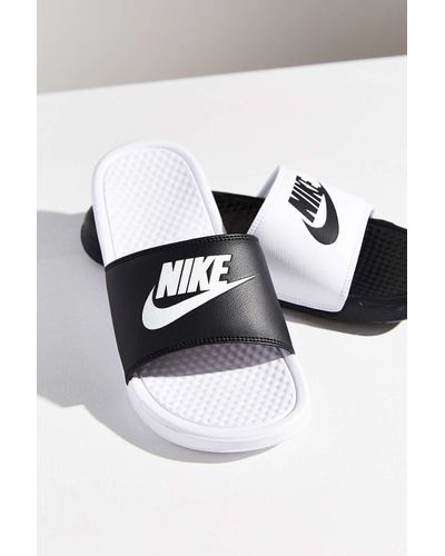 Nike Synthetic Benassi Jdi Mismatch Slide in Black & White (Black) - Lyst