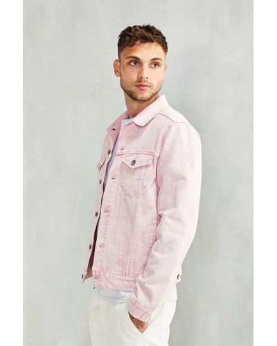 pink trucker jacket men