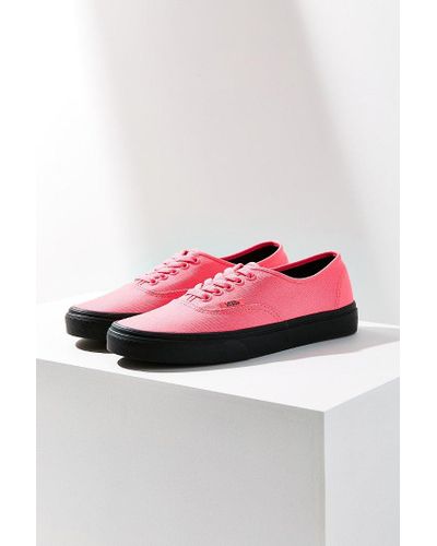 pink sole vans