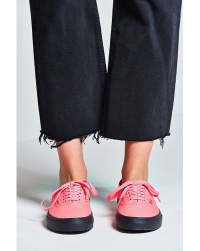pink sole vans