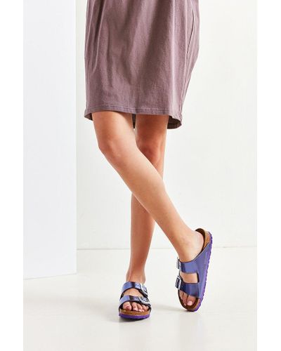 birkenstock metallic purple